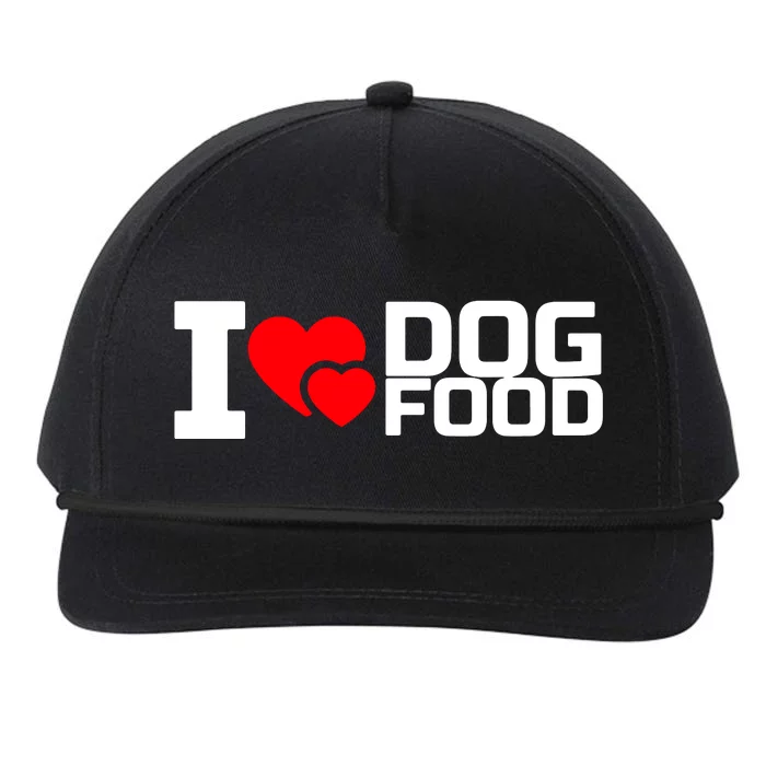 I Love Dog Food Snapback Five-Panel Rope Hat