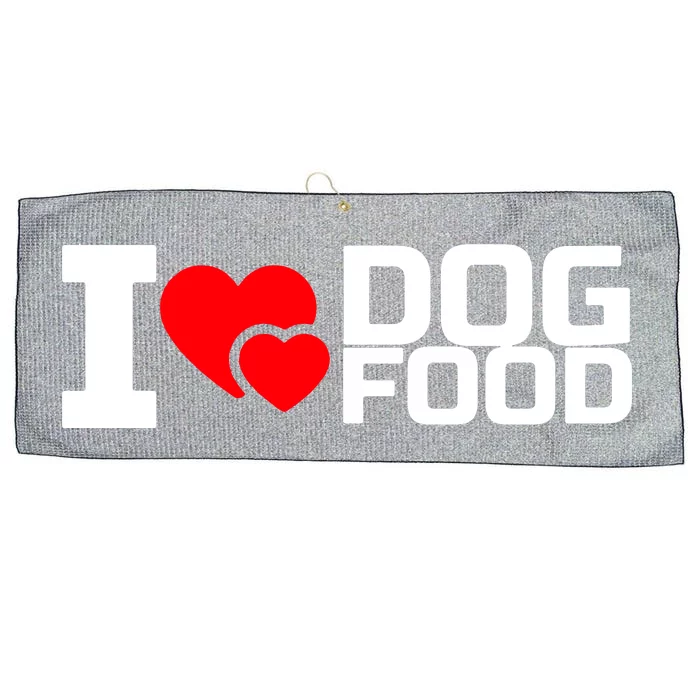 I Love Dog Food Large Microfiber Waffle Golf Towel