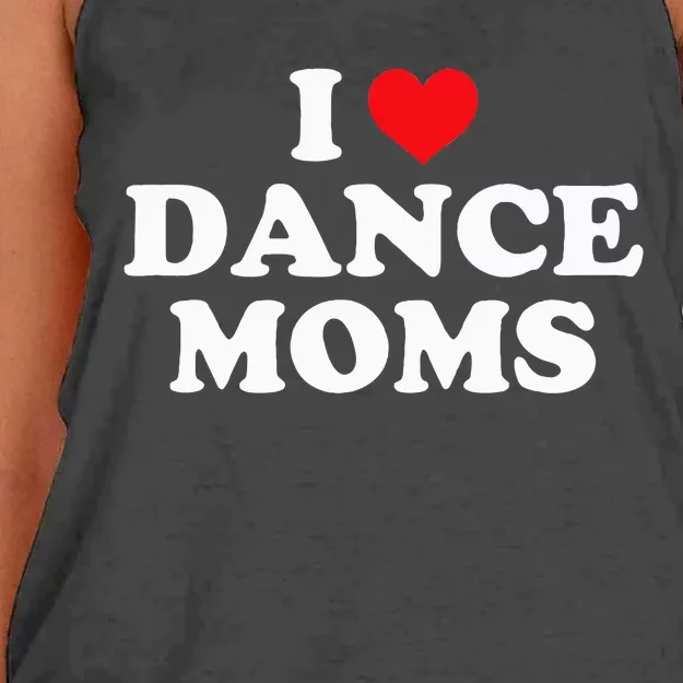 I Love Dance Moms Funny Design Women's Knotted Racerback Tank