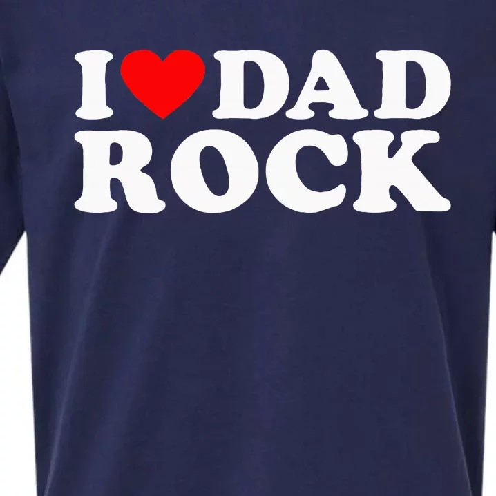 I Love Dad Rock Funny Old Classic Music Humor Statement Sueded Cloud Jersey T-Shirt