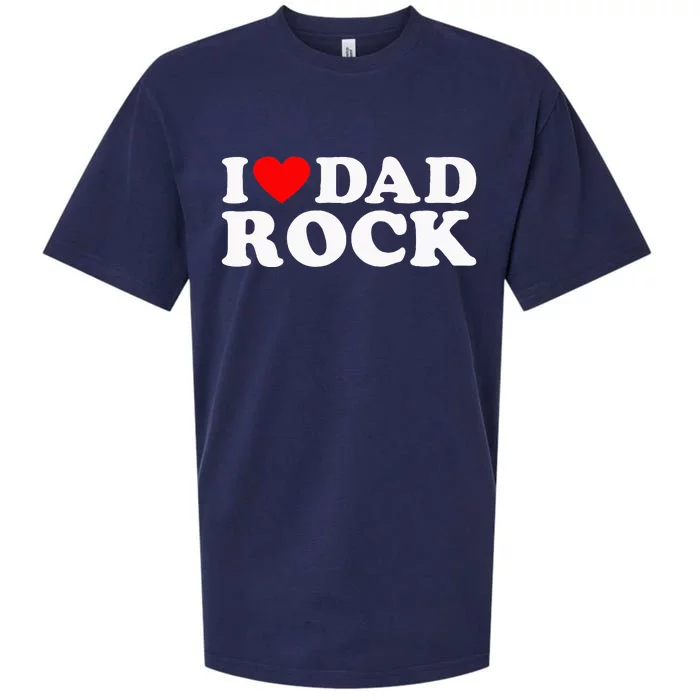 I Love Dad Rock Funny Old Classic Music Humor Statement Sueded Cloud Jersey T-Shirt