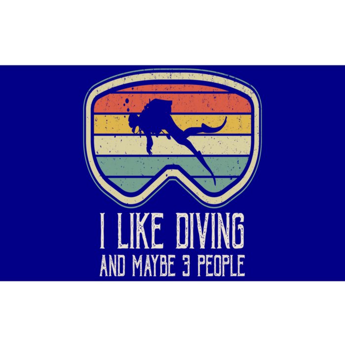 I Like Diving And Maybe 3 People Distressed Scuba Diver Dive Bumper Sticker