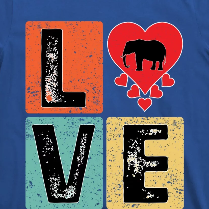 I Love Elephant Animal Lover Valentine's Day Elephant Cool Gift T-Shirt