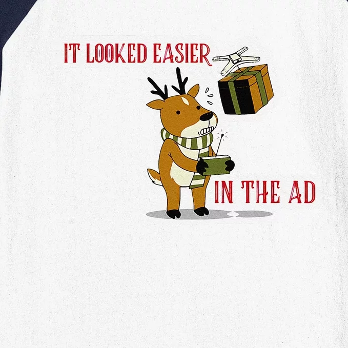 It Looked Easier In The Ad Christmas Design Baseball Sleeve Shirt