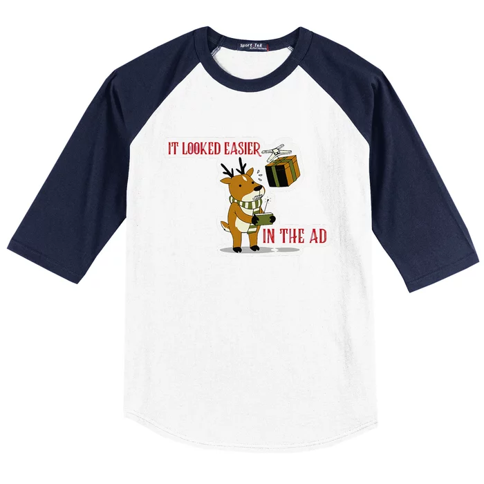 It Looked Easier In The Ad Christmas Design Baseball Sleeve Shirt