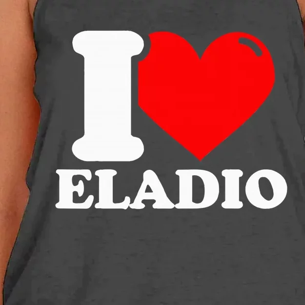 I Love Eladio Women's Knotted Racerback Tank