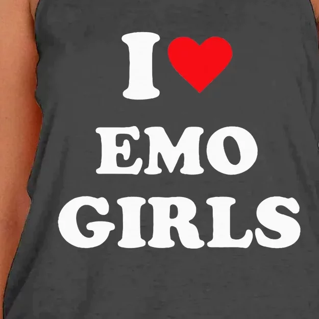 I Love Emo Women's Knotted Racerback Tank