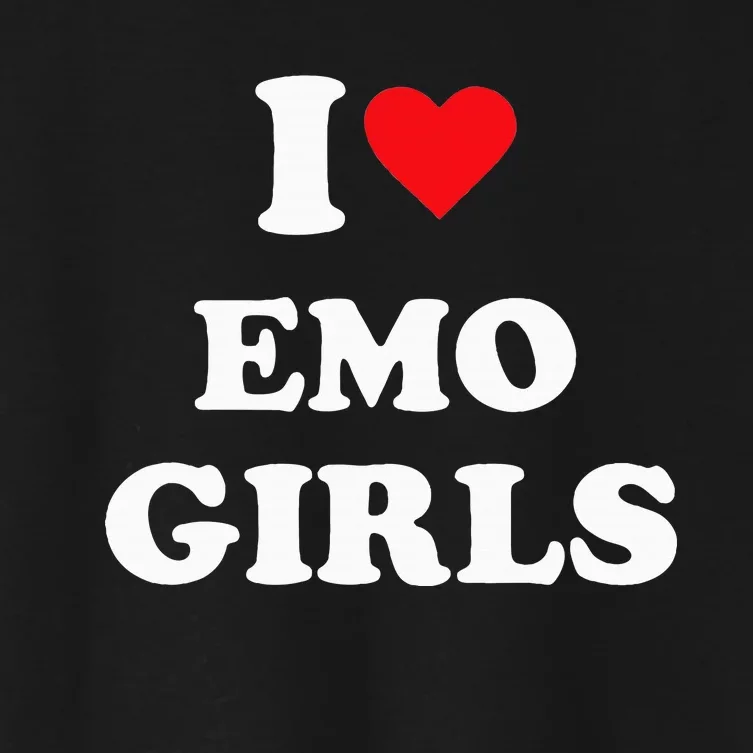 I Love Emo Women's Crop Top Tee