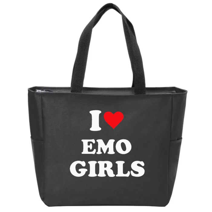 I Love Emo Zip Tote Bag