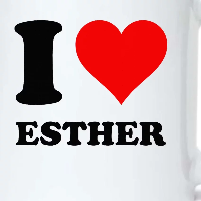 I Love Esther Black Color Changing Mug