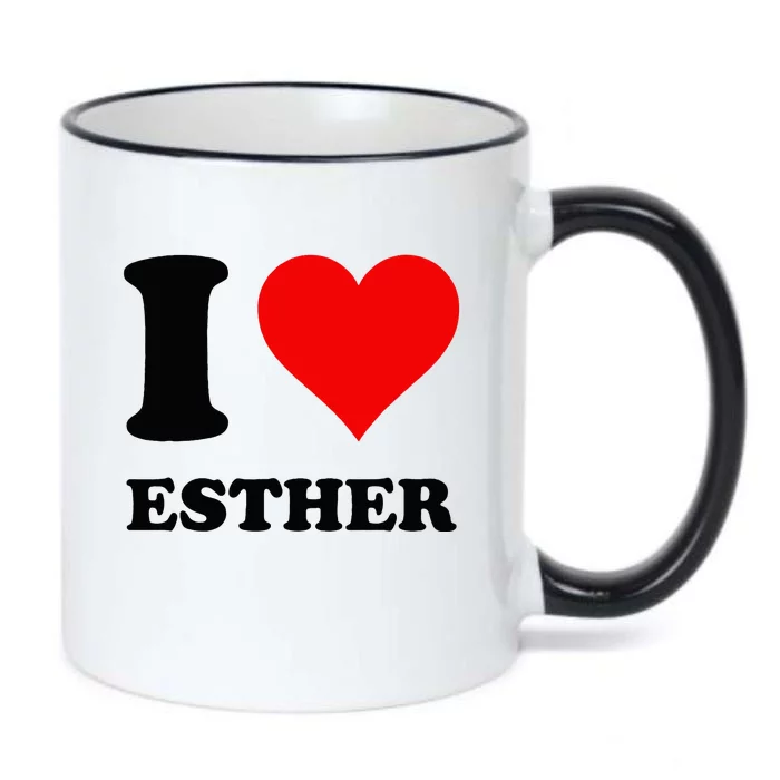 I Love Esther Black Color Changing Mug