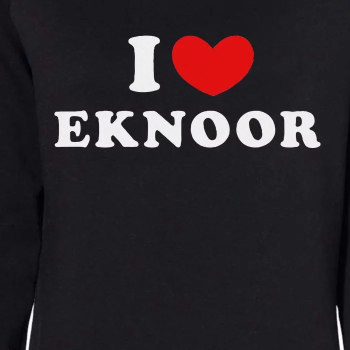 I Love Eknoor I Heart Eknoor Womens California Wash Sweatshirt