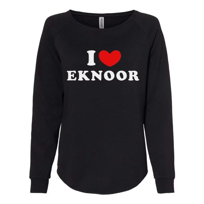 I Love Eknoor I Heart Eknoor Womens California Wash Sweatshirt