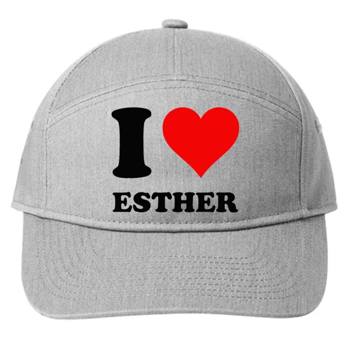 I Love Esther 7-Panel Snapback Hat