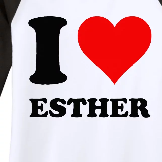 I Love Esther Women's Tri-Blend 3/4-Sleeve Raglan Shirt