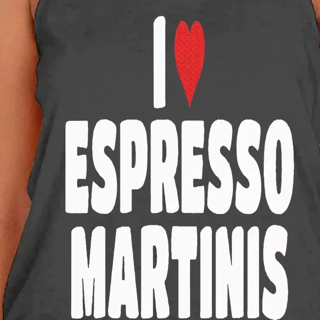 I Love Espresso Martinis Women's Knotted Racerback Tank