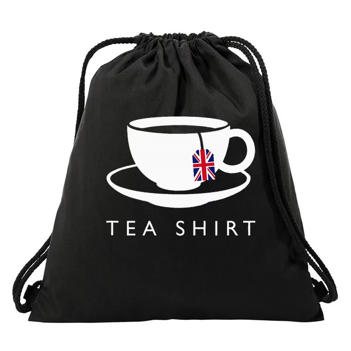 I Love English Tea Uk Flag Fun Novelty Souvenir Memorabilia Drawstring Bag