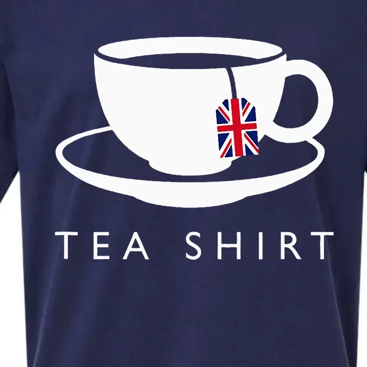 I Love English Tea Uk Flag Fun Novelty Souvenir Memorabilia Sueded Cloud Jersey T-Shirt