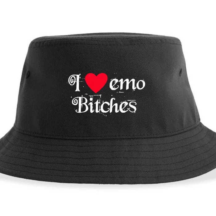 I Love Emo Bitches Sustainable Bucket Hat