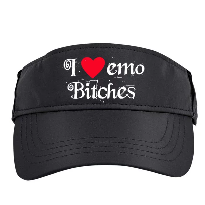 I Love Emo Bitches Adult Drive Performance Visor