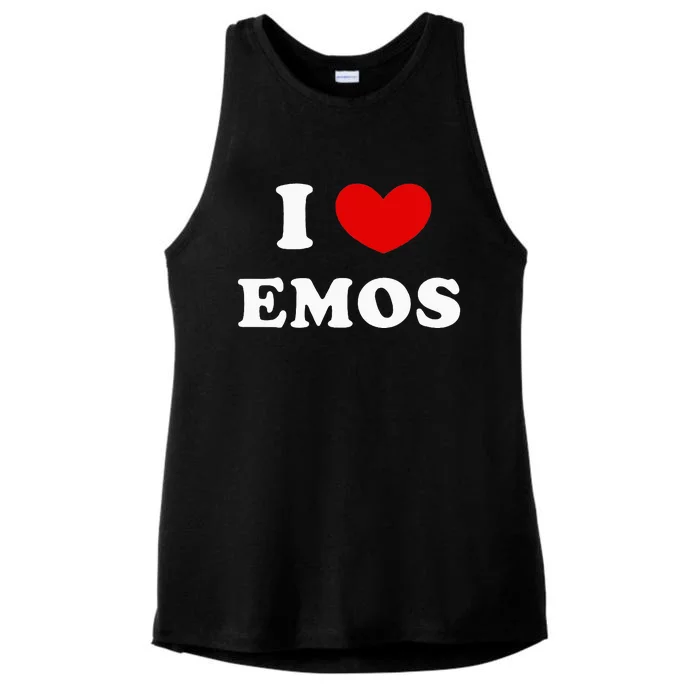 I Love Emos Ladies Tri-Blend Wicking Tank