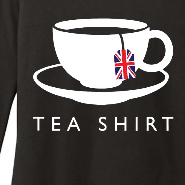 I Love English Tea Uk Flag Fun Novelty Souvenir Memorabilia Womens CVC Long Sleeve Shirt