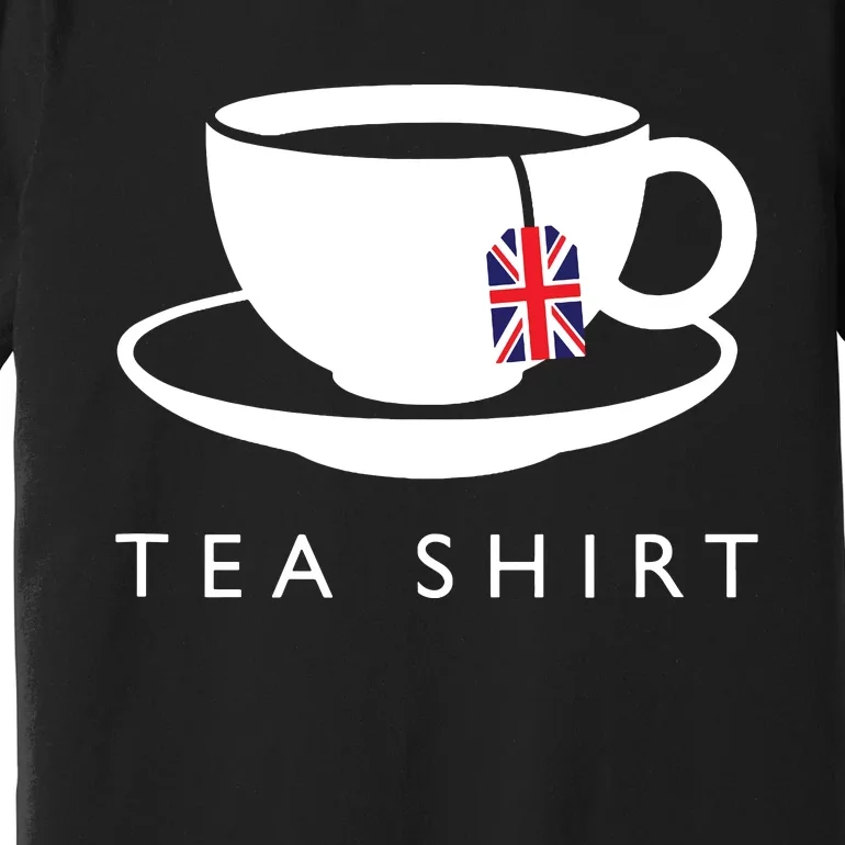 I Love English Tea Uk Flag Fun Novelty Souvenir Memorabilia Premium T-Shirt