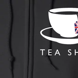 I Love English Tea Uk Flag Fun Novelty Souvenir Memorabilia Full Zip Hoodie