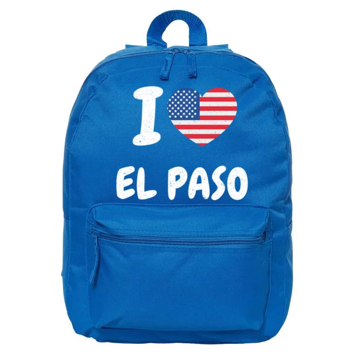 I Love El Paso Usa Cute Gift 16 in Basic Backpack