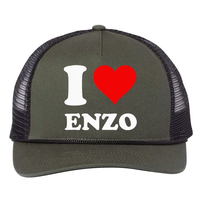 I Love Enzo Retro Rope Trucker Hat Cap