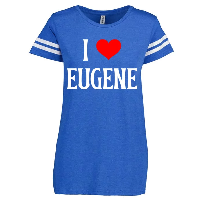 I Love Eugene I Heart Eugene Or Usa Holiday Travel Souvenir Gift Enza Ladies Jersey Football T-Shirt