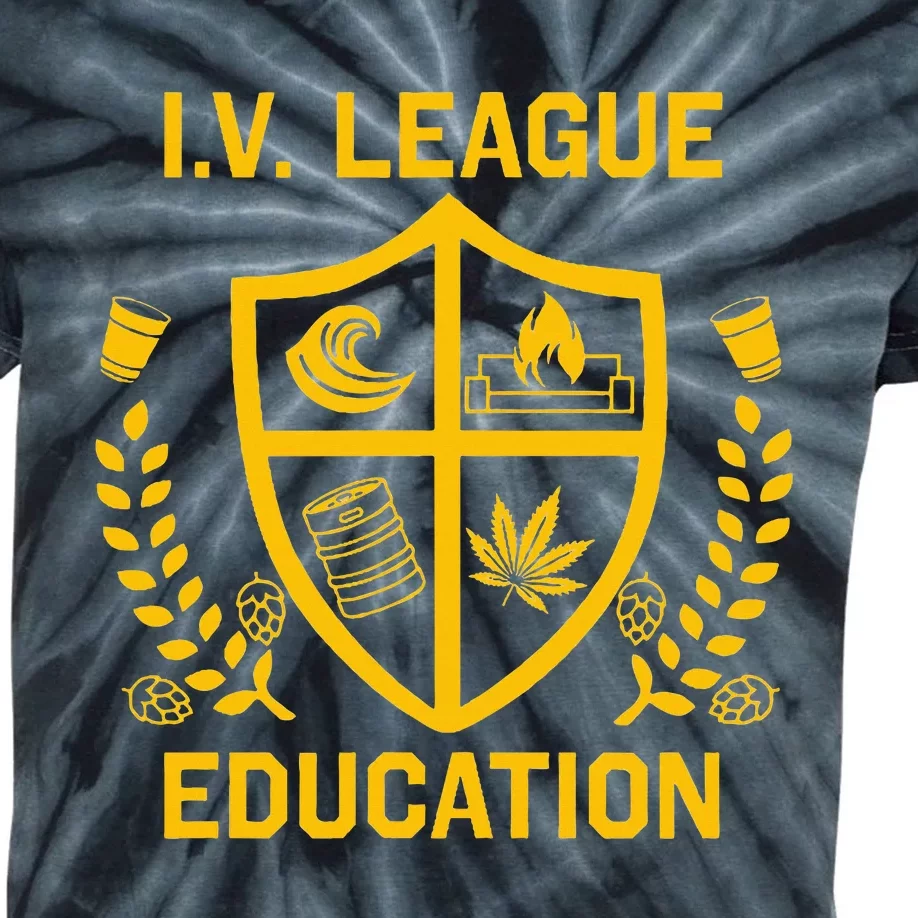 Iv League Education I Partied In Isla Vista Kids Tie-Dye T-Shirt