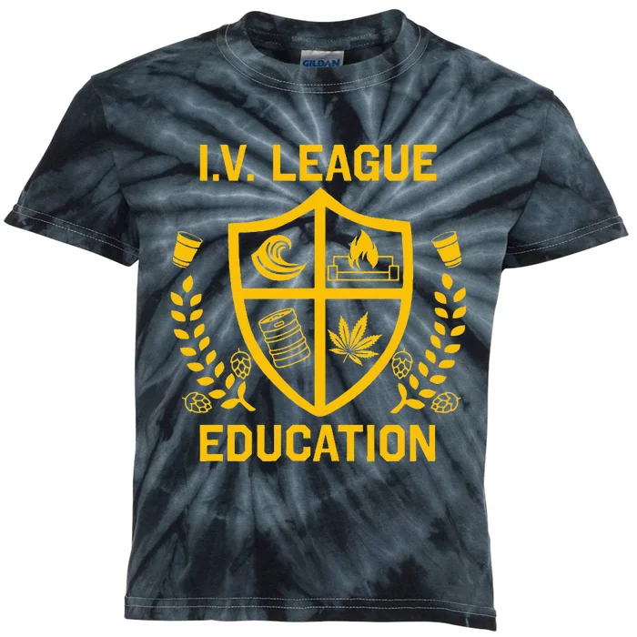 Iv League Education I Partied In Isla Vista Kids Tie-Dye T-Shirt