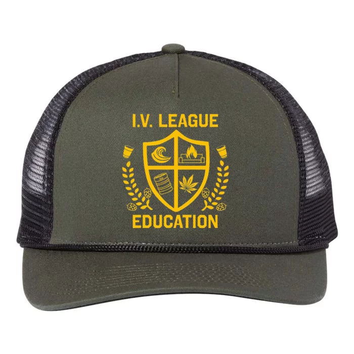 Iv League Education I Partied In Isla Vista Retro Rope Trucker Hat Cap