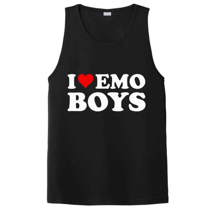 I Love Emo Boy Performance Tank