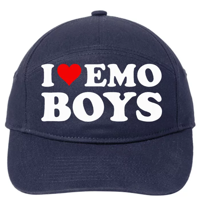 I Love Emo Boy 7-Panel Snapback Hat