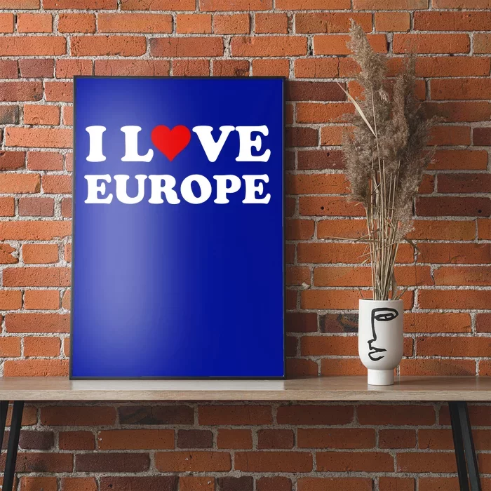 I Love Europe Gift Poster