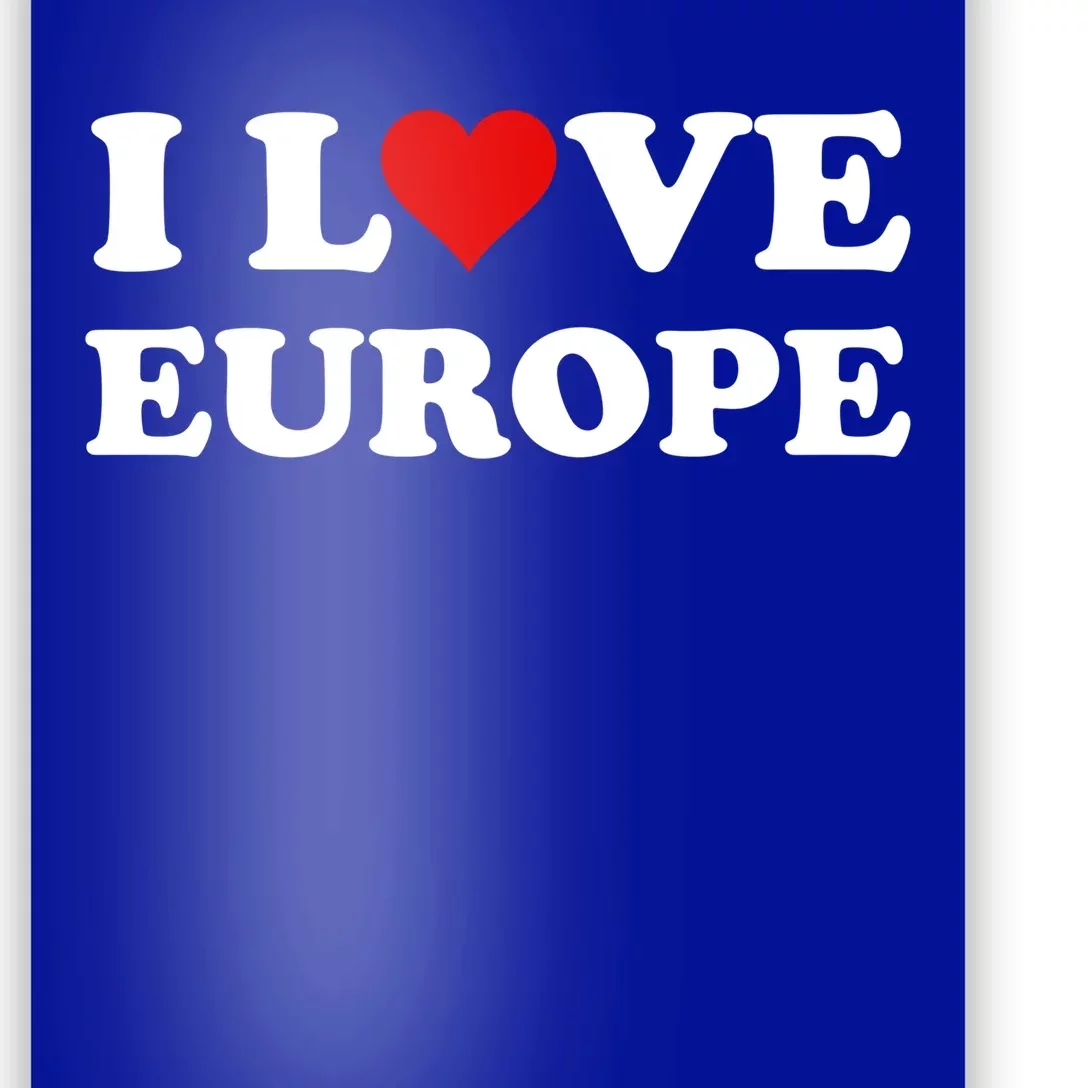 I Love Europe Gift Poster