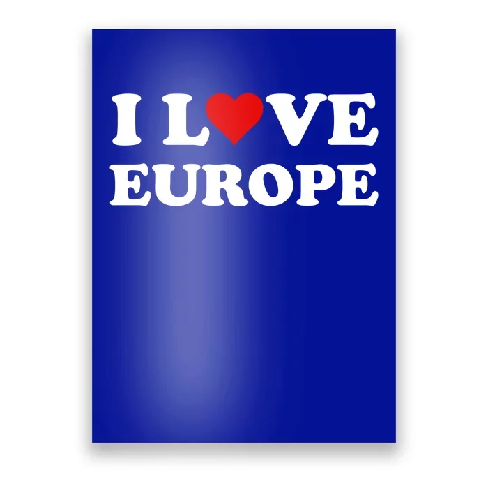 I Love Europe Gift Poster