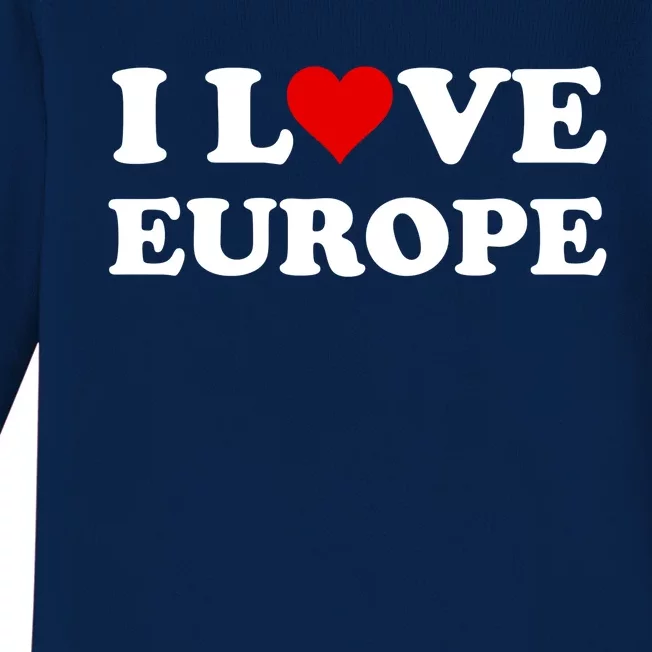 I Love Europe Gift Baby Long Sleeve Bodysuit