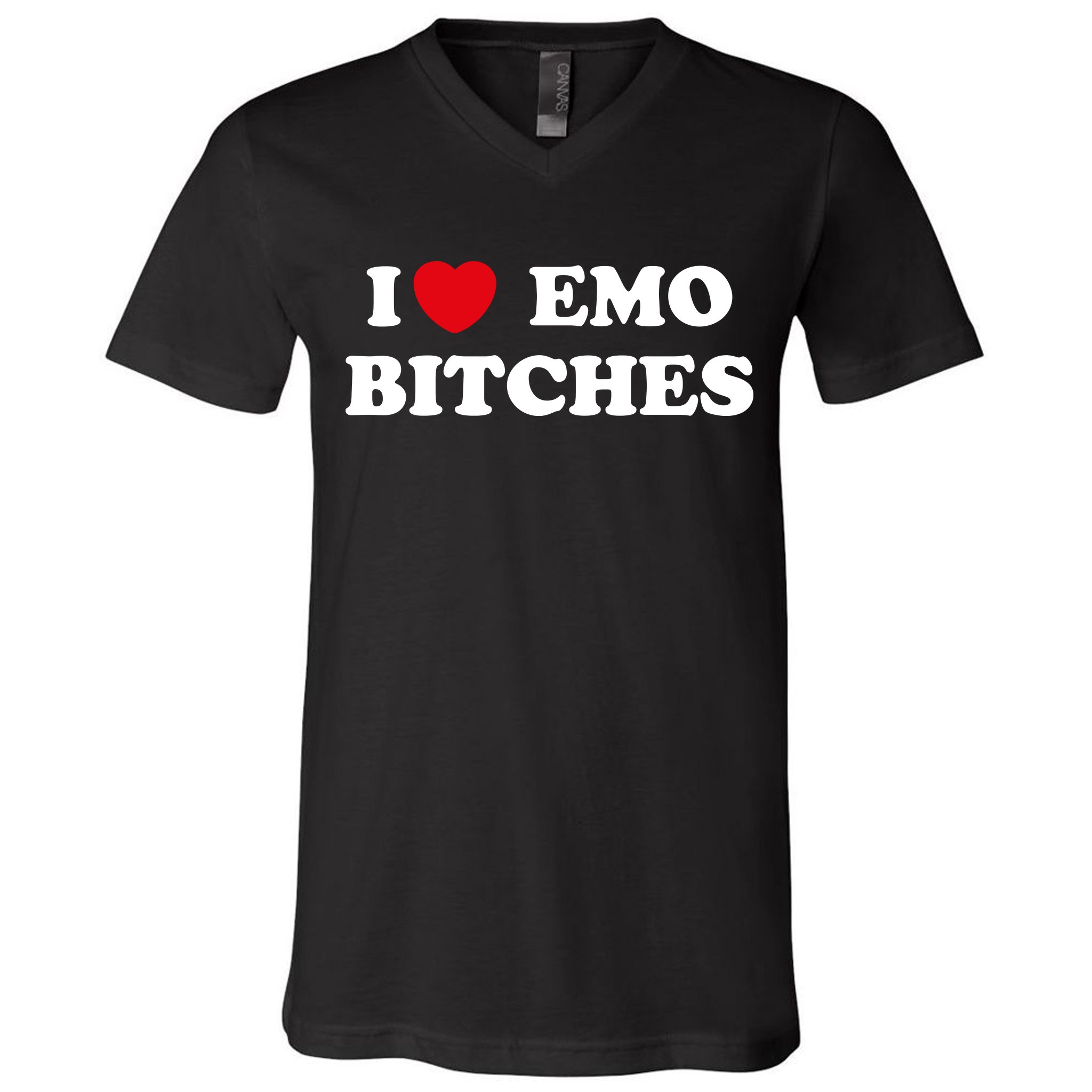  I Heart Emo Bitches Funny Quote Red Heart Emo Girl Style  Premium T-Shirt : Clothing, Shoes & Jewelry