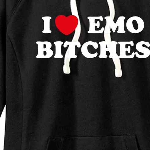 I Love Emo Bitches T Shirt I Heart Emo Tee Funny Emo Kid Women's Fleece Hoodie