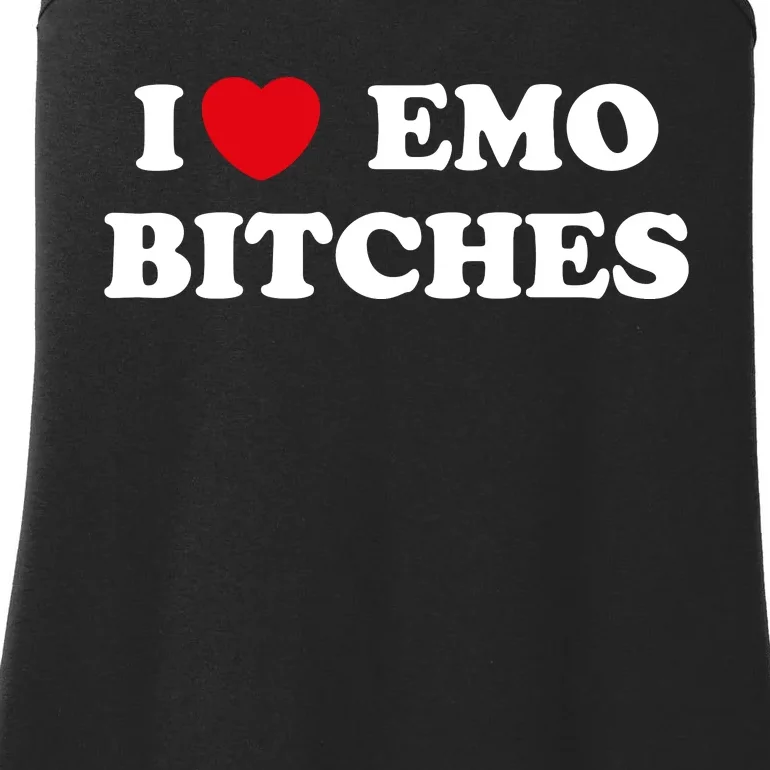 I Love Emo Bitches T Shirt I Heart Emo Tee Funny Emo Kid Ladies Essential Tank