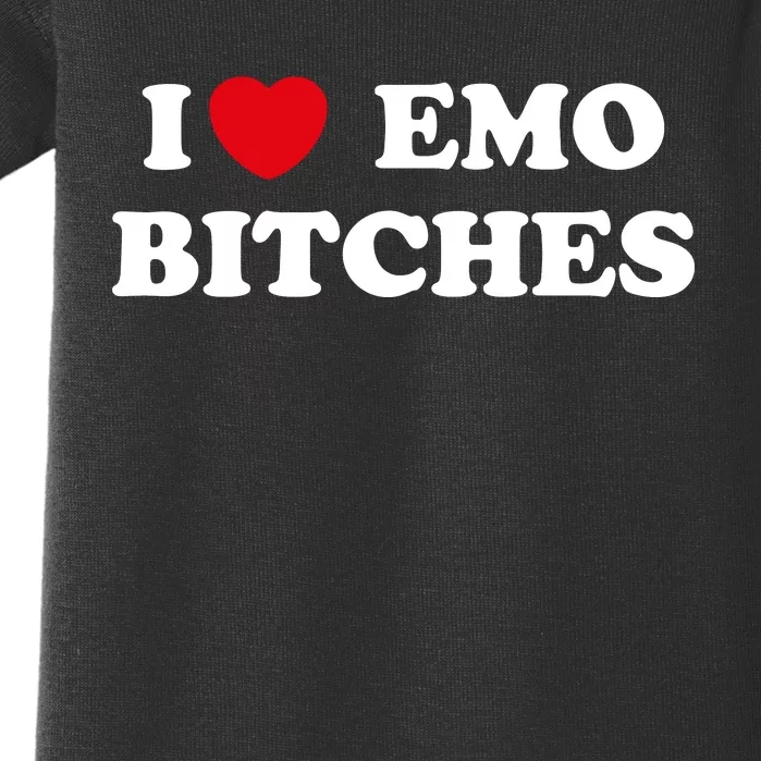 I Love Emo Bitches T Shirt I Heart Emo Tee Funny Emo Kid Baby Bodysuit