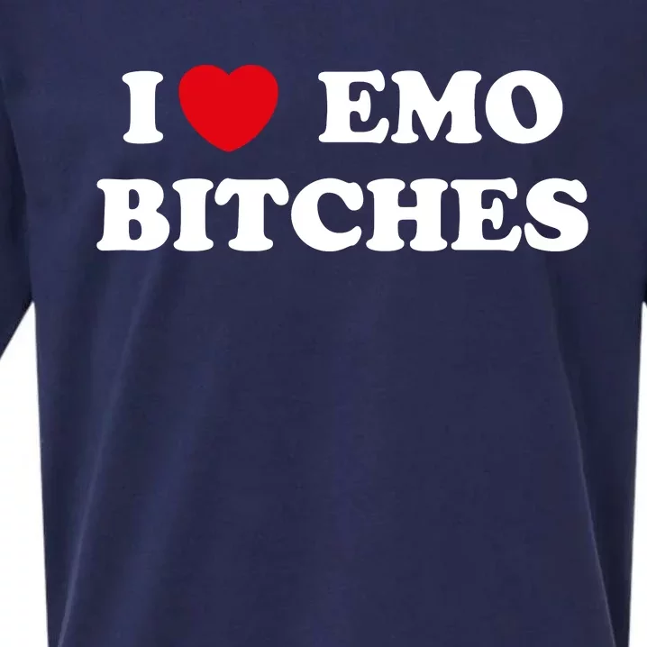 I Love Emo Bitches T Shirt I Heart Emo Tee Funny Emo Kid Sueded Cloud Jersey T-Shirt