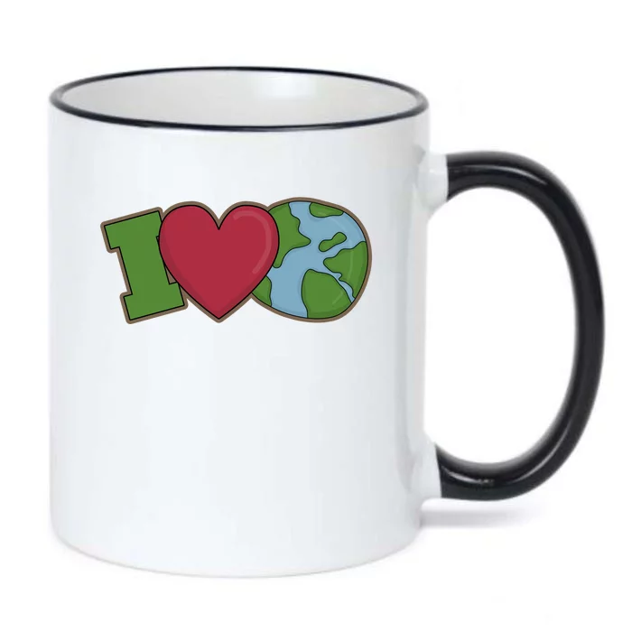 I Love Earth Nature Black Color Changing Mug