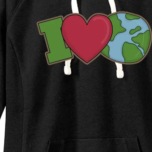 I Love Earth Nature Women's Fleece Hoodie