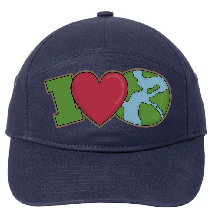 I Love Earth Nature 7-Panel Snapback Hat