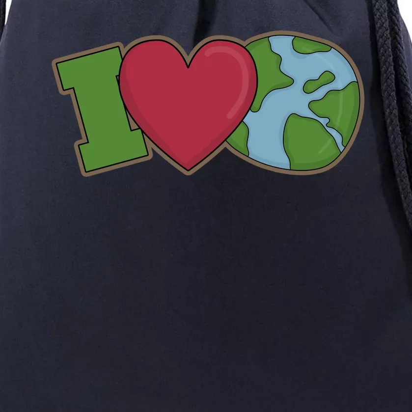 I Love Earth Nature Drawstring Bag