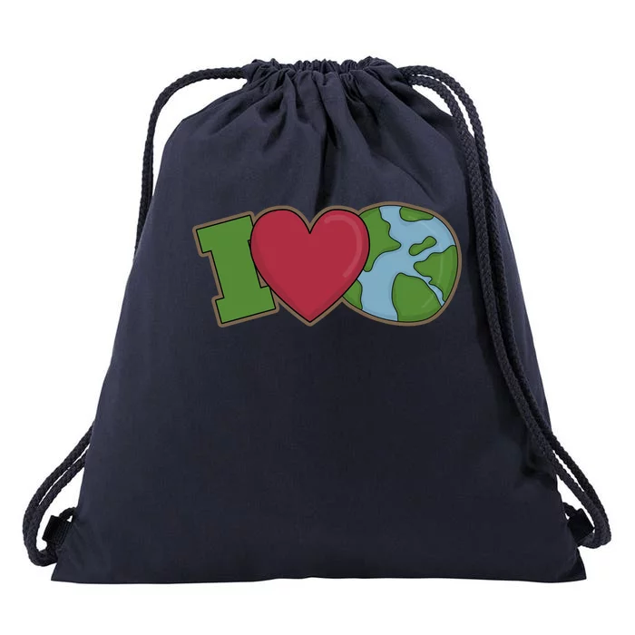 I Love Earth Nature Drawstring Bag